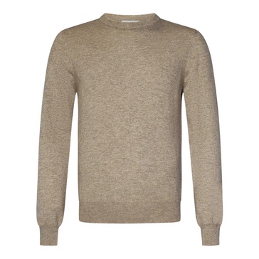 Beige Cashmere Crewneck Sweater AW24