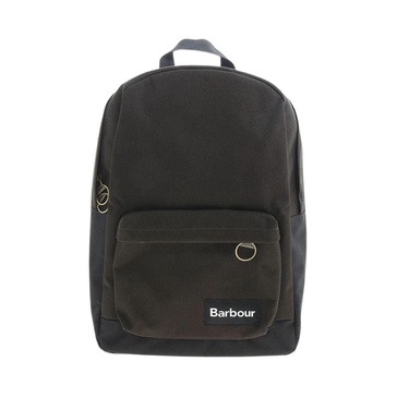 Canvas colour block backpack with front pocket