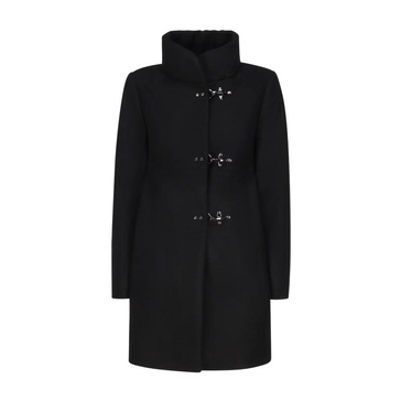 Black Cotton Elastan Coat