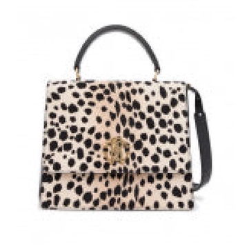 Printed Cowhide Handbag Briefcase Style