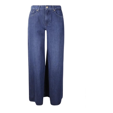 Wide-leg Stretch Denim Trousers