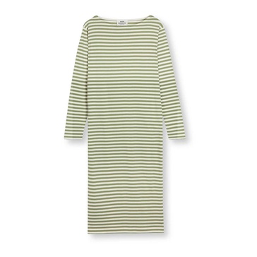 Soft Single Stripe Dress Mosstone