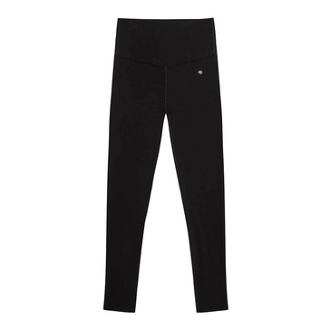 Black High-Waisted Leggings with Monogram