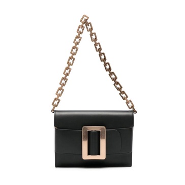 Buckle-detail Mini leather shoulder bag