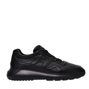 Black Leather Sneakers