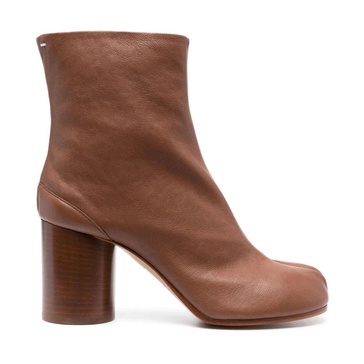 Brown Tabi Toe Ankle Boots