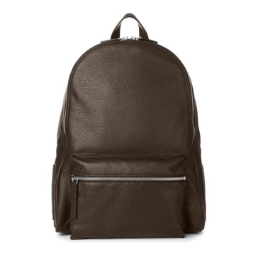 Brown Leather Micron Backpack