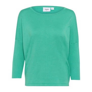 Green R-Neck Pullover Sweater