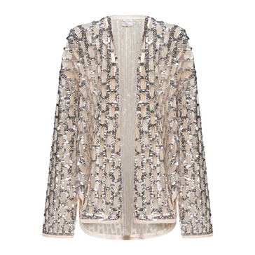 Silver Sequin Embellished Jacket