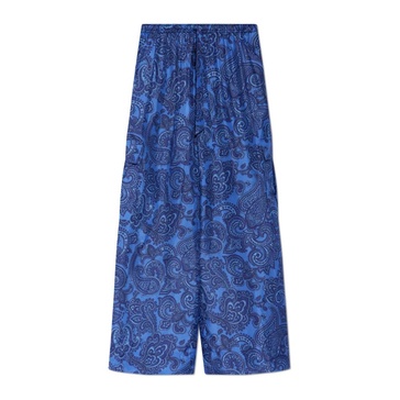 Ottie paisley silk habotai wide-leg pants