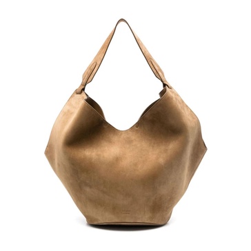 Brown Suede Tote Bag