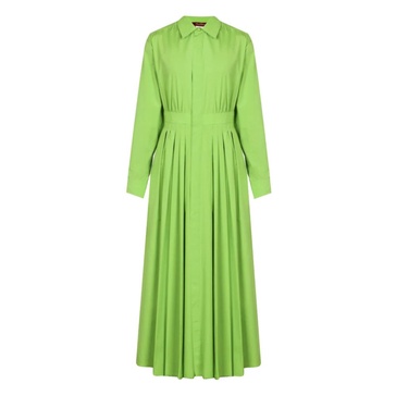 Green Cotton Shirt Dress