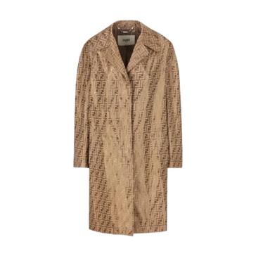 Stylish Jacquard Trench Coat