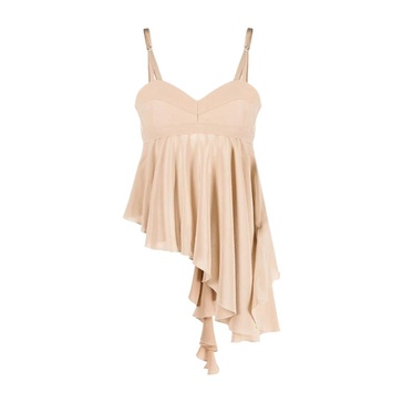 Asymmetric Ruffle Sand Top