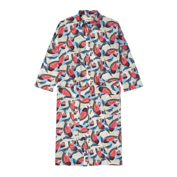 Abstract Print Shirt Dress