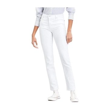 724 High Rise White Jeans