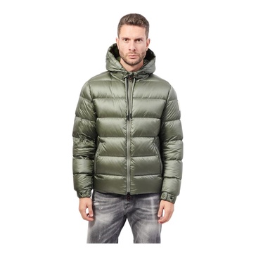 Short Men's Puffer Jacket with Hood