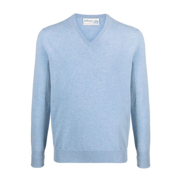 Clear Blue V-Neck Cashmere Jumper