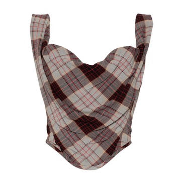 Plaid Check Corset Top