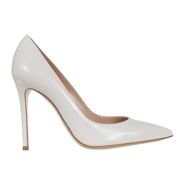 White Pointed Toe High Heel Pumps