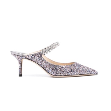 Glitter Crystal Strap Heels