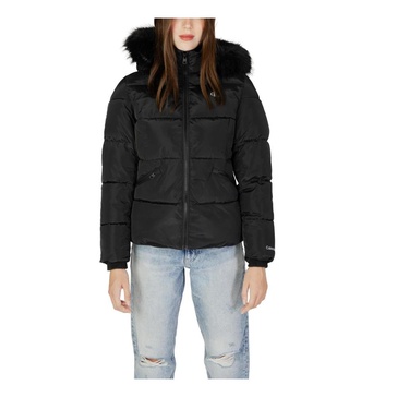 Calvin Klein Jeans Black Hooded Jacket with Zip Fastening