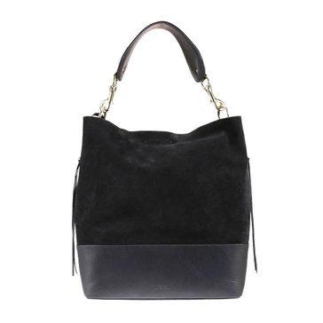 Suede and Leather Bucket Bag