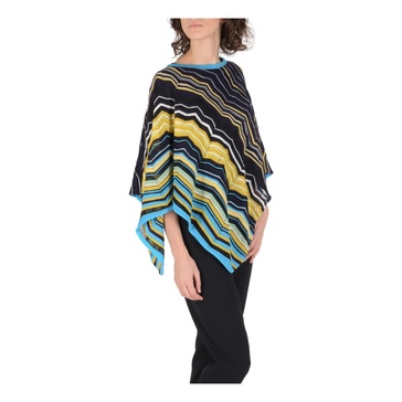 Multicolor Wool Poncho