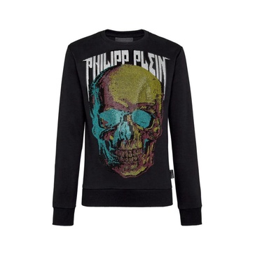 LS Skull Black Sweatshirt with Signature Design