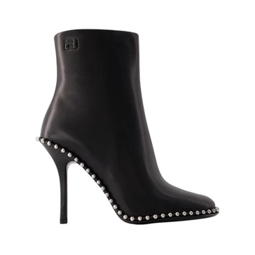 Nova 105 Boots - Leather, Black, Pointed Toe