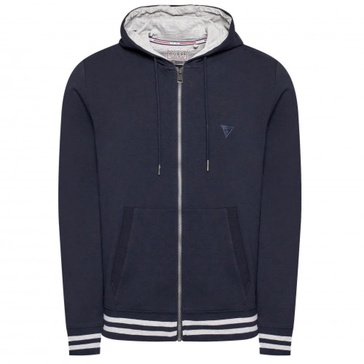 Blue Zip-Up Sweatshirt with Grey Zipper