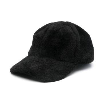 Faux-Fur Black Hat with Peak Lapels