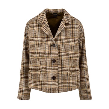 Harrys Tweed Front Button Closure Jacket