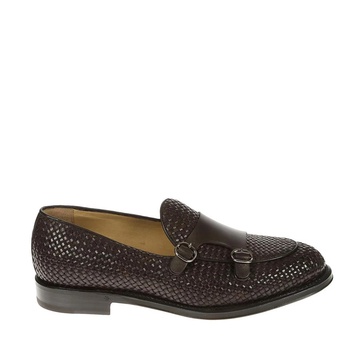 Aged Calfskin Leather Monk Loafer