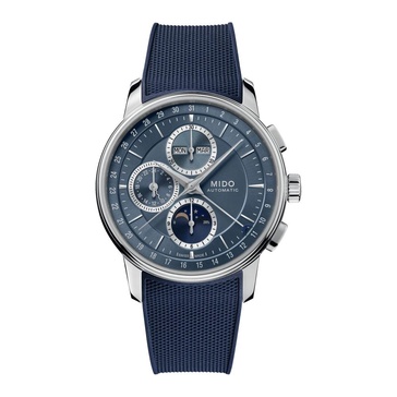 Moonphase Chronograph Watch Blue Dial