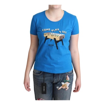 Blue Cotton Come Play 4 Us Print T-shirt