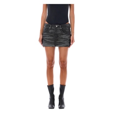 Crystal Mini Skirt Washed Black