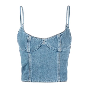 Blue Denim Corset