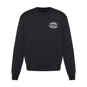 Black Logo Print Crew Neck Sweater