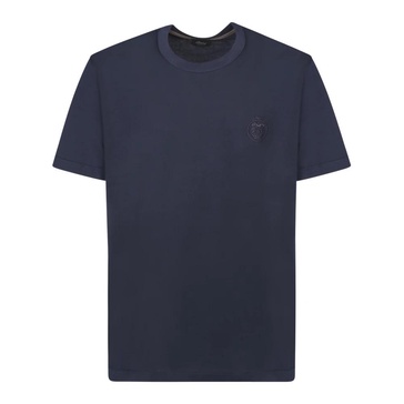 Blue Cotton T-Shirt Short Sleeve