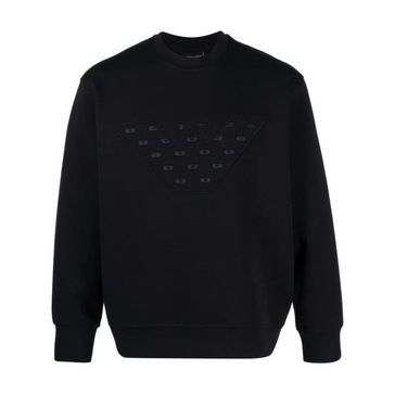 Logo-Embroidered Blue Sweater