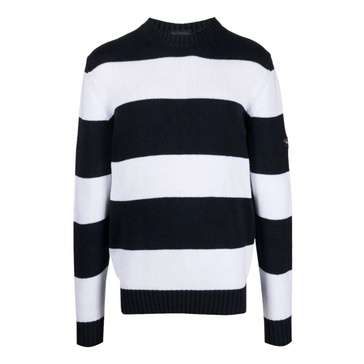 stripe-print cotton jumper