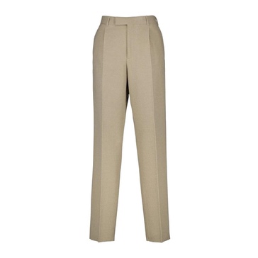 Wool Pleated Pants Straight Cut