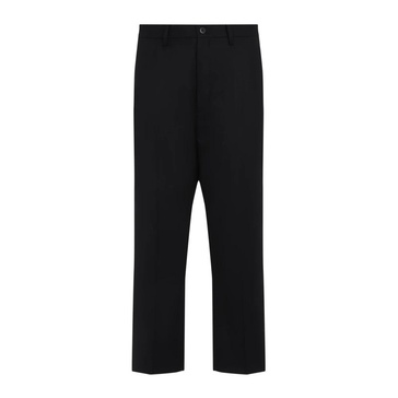 Black Wool Trousers for Men