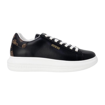 Black Lace-Up Rubber Sneakers Women