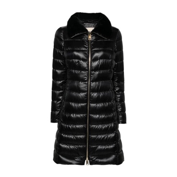 Black Down-Feather Panelled Coat