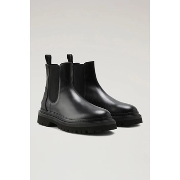 Mens Black Calfskin Chelsea Boots