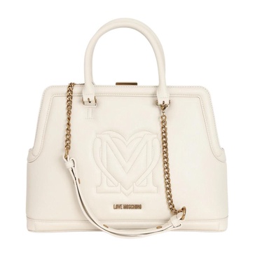 Beige Logo Embossed Women's Bag