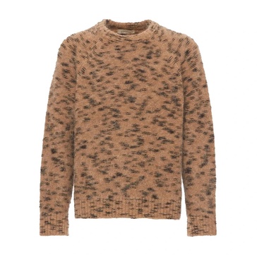 Brown Patterned Roundneck Sweater