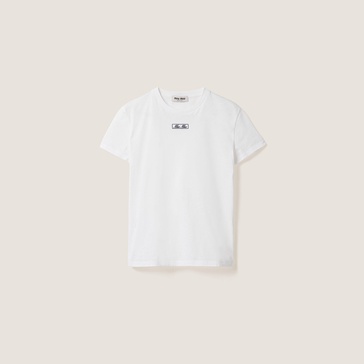 logo-embroidered cotton T-shirt